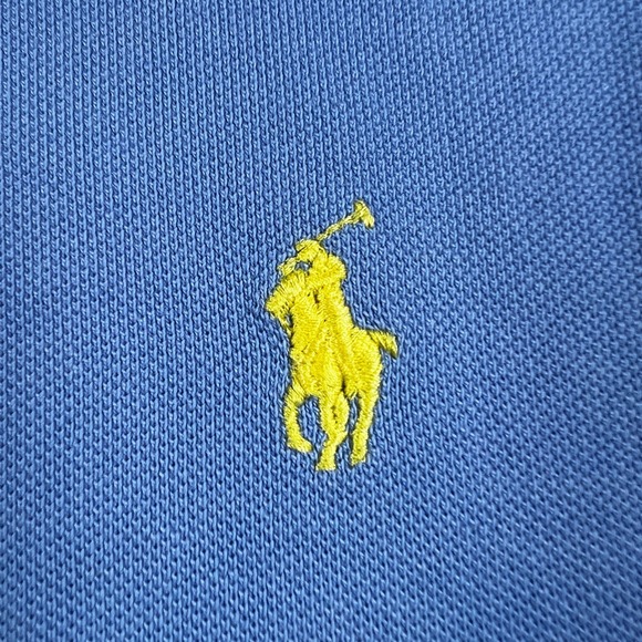 Polo Ralph Lauren Mens XXL Classic Fit Blue Short Sleeve Pique Polo Shirt Yellow - Picture 3 of 14
